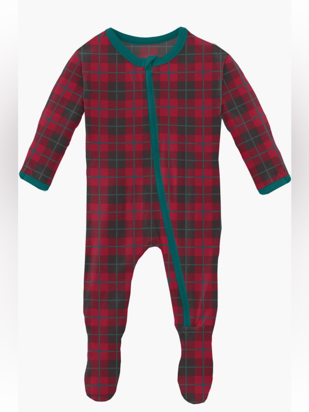 Kickee Pants Plaid Footie Anniversary Plaid